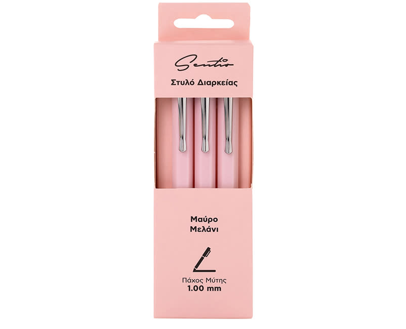 ΣΕΤ ΣΤΥΛΟ PASTEL ΡΟΖ 3 ΤΕΜΑΧΙΑ SENTIO