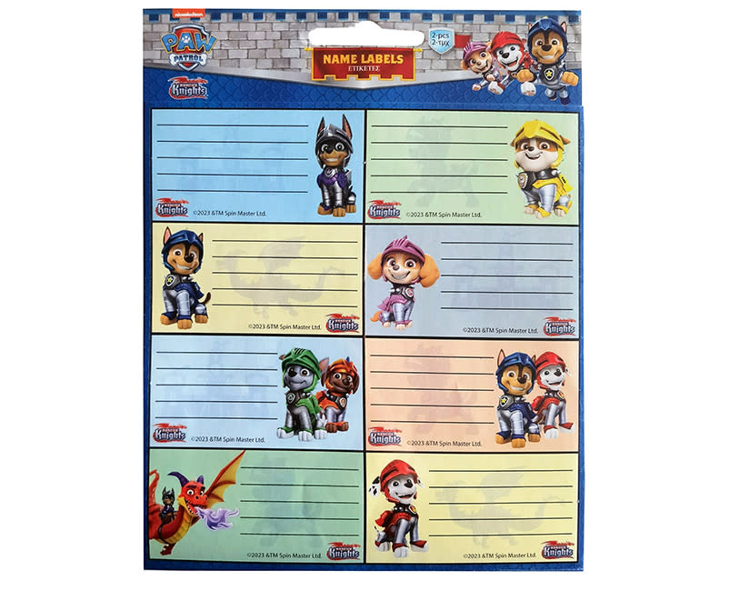 ΕΤΙΚΕΤΕΣ ΤΕΡΑΔΙΟΥ PAW PATROL GIM