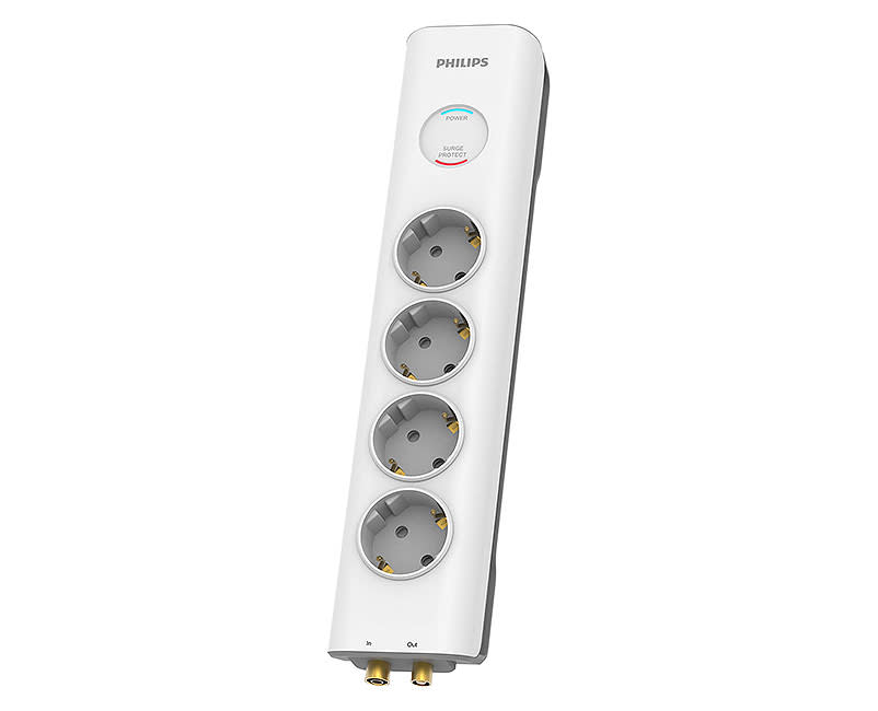 Philips SPN5140YB/GRS Power strip 4 Θέσεων 2m
