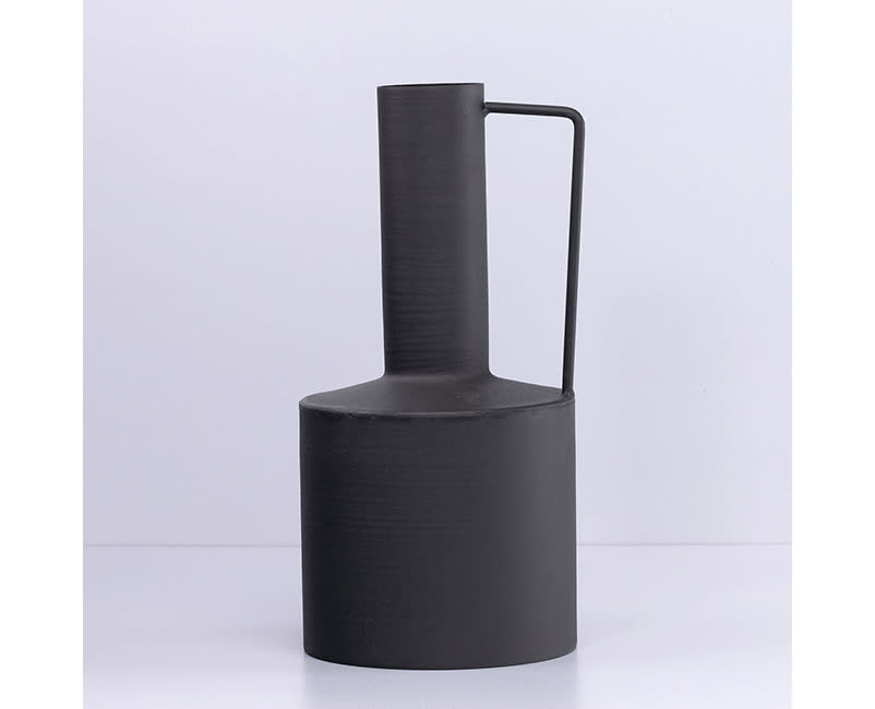 ΜΕΤΑΛΛΙΚΟ ΒΑΖΟ ΜΑΥΡΟ ΜΕ ΧΕΡΟΥΛΙ  SENTIO