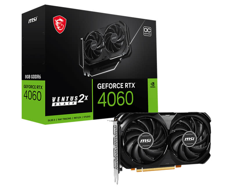 MSI GeForce RTX™ 4060 VENTUS 2X BLACK 8G OC