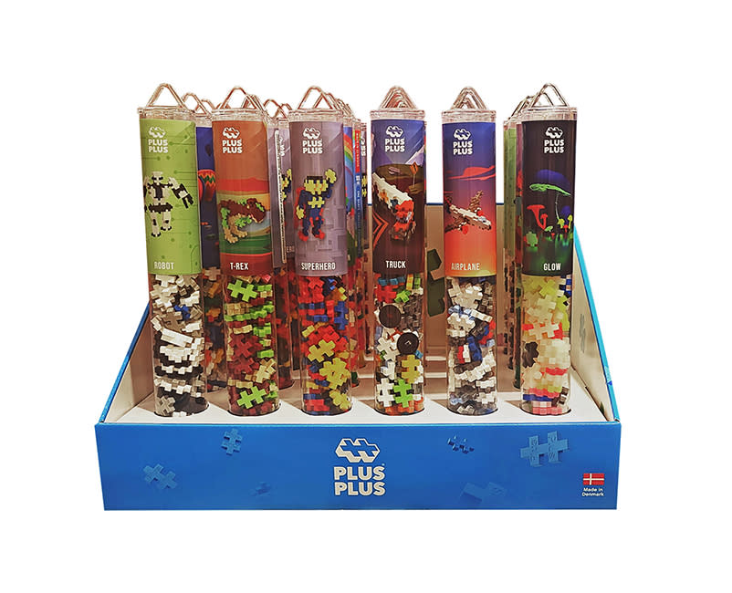PLUS-PLUS TUBE DISPLAY MIX SUPERHERO