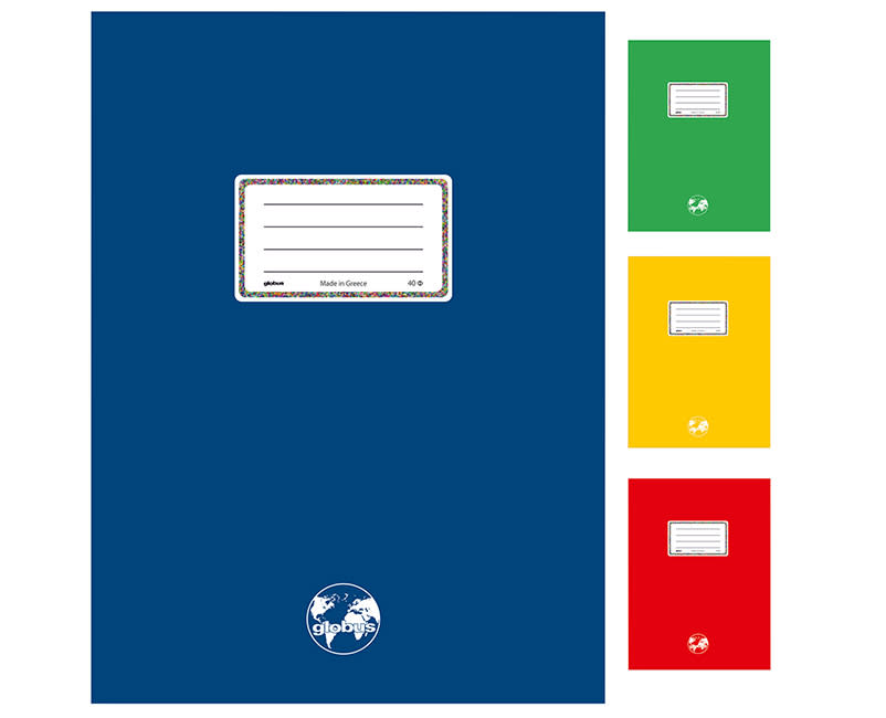 Τετράδιο Χρωματιστό Α4 40Φ. Globus
