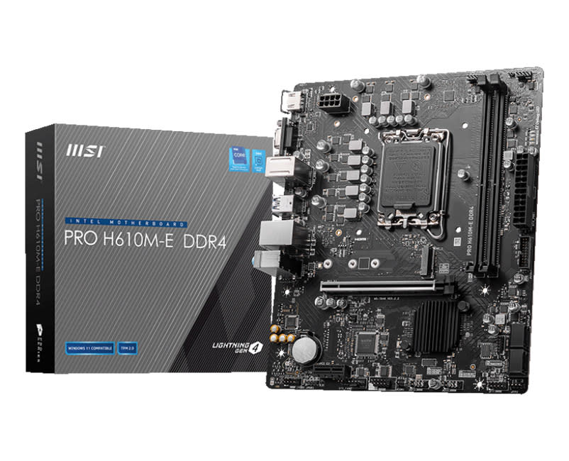 PRO H610M-E DDR4 Motherboard M-ATX