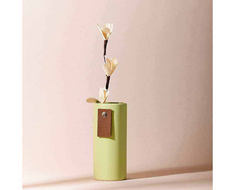 ΠΗΛΙΝΟ ΣΤΡΟΓΓΥΛΟ ΠΡΑΣΙΝΟ ΒΑΖΟ SENTIO