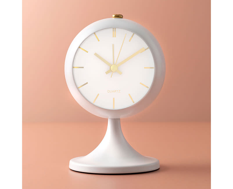 ΕΠΙΤΡΑΠΕΖΙΟ ΜΕΤΑΛΛΙΚΟ ΡΟΛΟΙ ΛΕΥΚΟ SENTIO