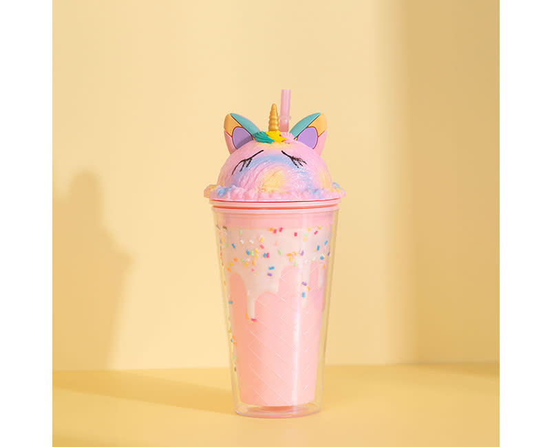 ΠΛΑΣΤΙΚΟ ΠΟΤΗΡΙ UNICORN ΡΟΖ SENTIO