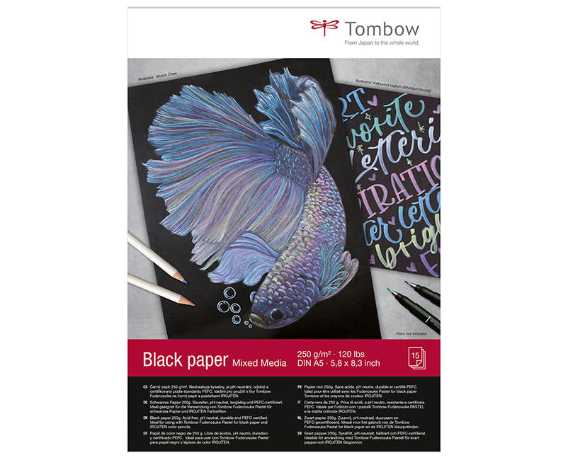 ΜΠΛΟΚ MIX MEDIA 250ΓΡ A5 15Φ ΜΑΥΡ TOMBOW