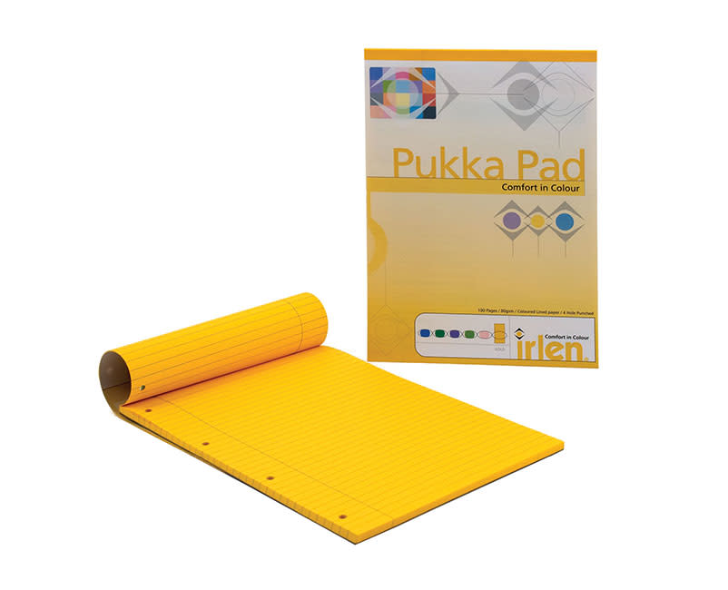 ΜΠΛΟΚ ΚΙΤΡΙΝΟ PUKKA Α4 ΜΕ ΤΡΥΠΕΣ 100Φ