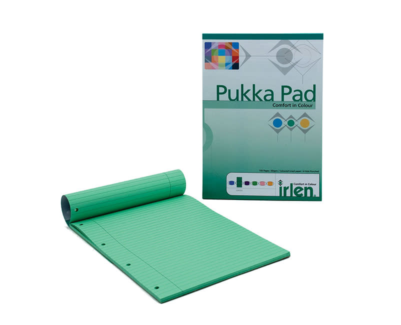 ΜΠΛΟΚ ΠΡΑΣΙΝΟ PUKKA Α4 ΜΕ ΤΡΥΠΕΣ 100Φ