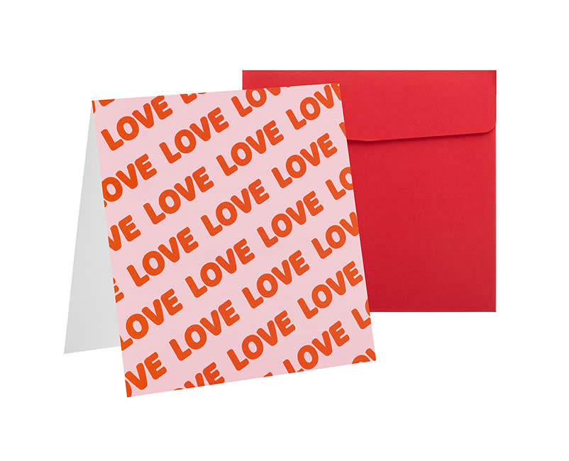 Sentio Ευχετήρια Κάρτα Love Ροζ-Κόκκινο