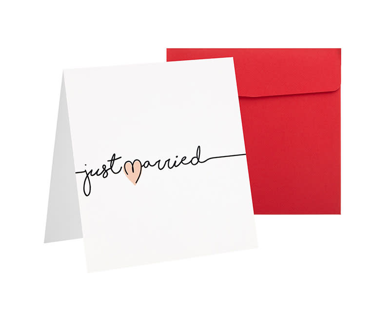 Sentio Ευχετήρια Κάρτα Just Married Ροζ