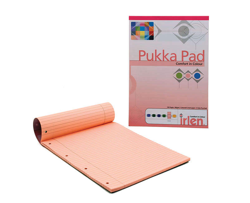 ΜΠΛΟΚ ΡΟΖ PUKKA Α4 ΜΕ ΤΡΥΠΕΣ 100Φ