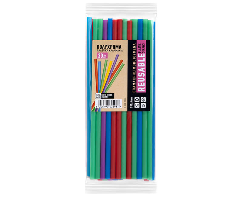Καλαμάκια Reusable Frape 200x6 30 τεμ