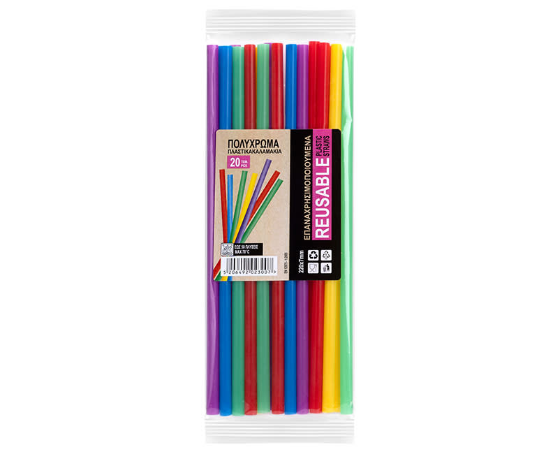 Καλαμάκια Reusable Jumbo 220x7 20 τεμ