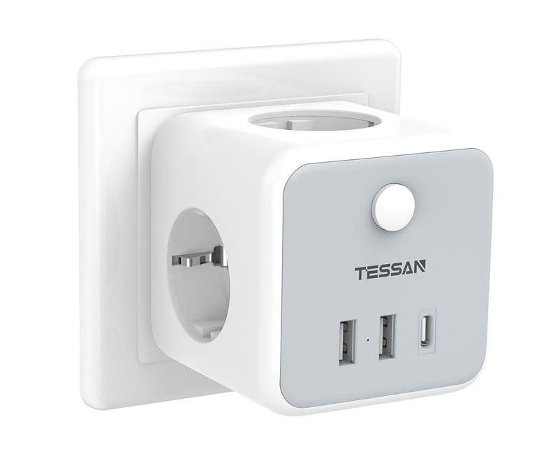 TESSAN 6-in-1 PowerCube Socket