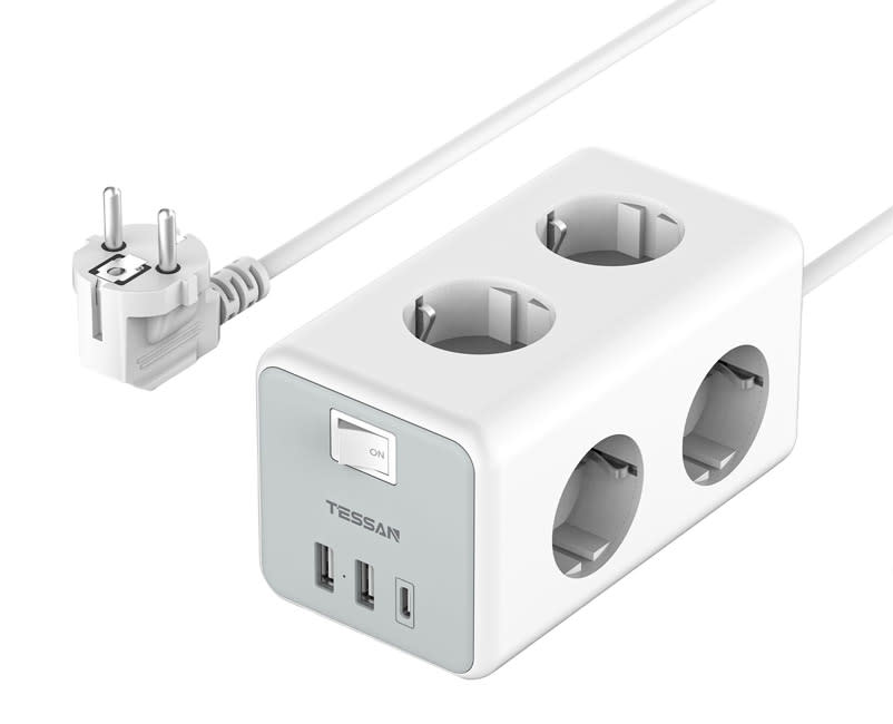 TESSAN 9 in 1 Cuboid Power Strip