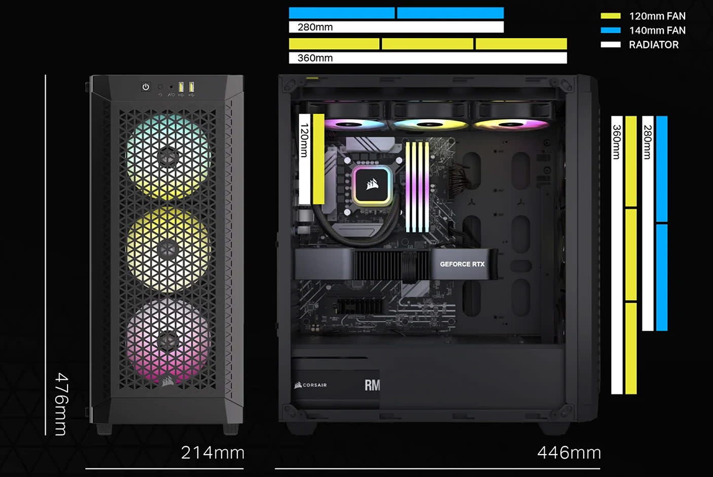 CORSAIR 480T Tempered Glass Mid-Tower Case