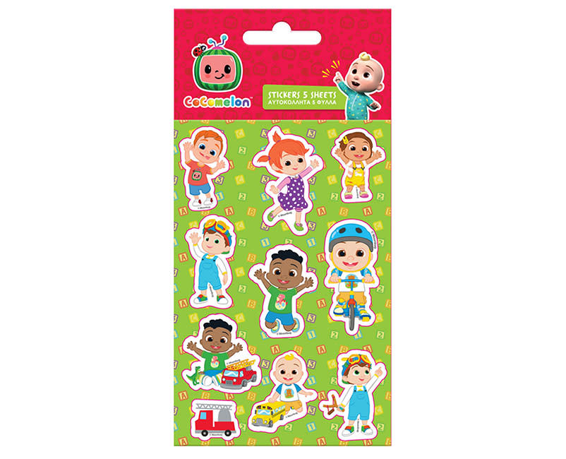 ΑΥΤΟΚΟΛΛΗΤA COCOMELON GREEN 5ΦΥΛΛΑ MUST