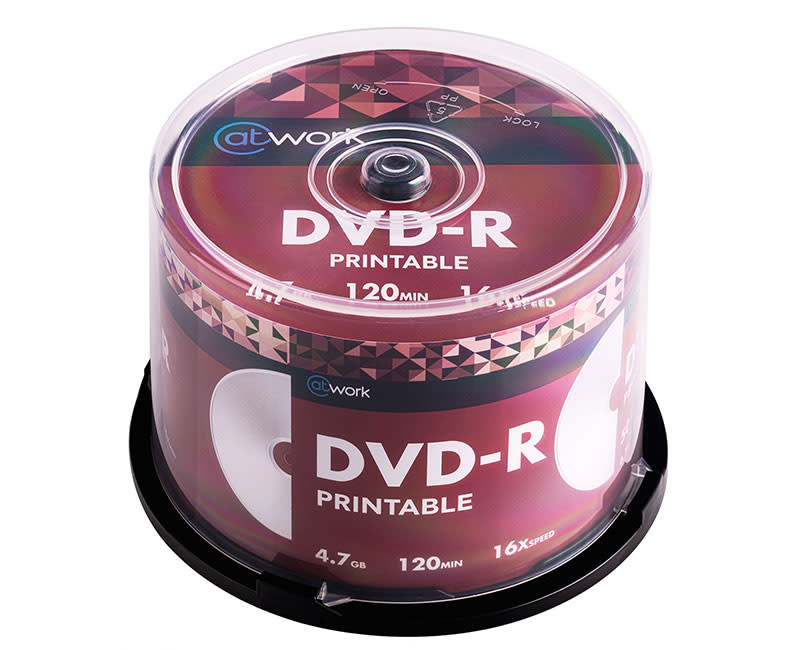 DVD-R 4,7GB 16X CAKE 50 ΕΚΤΥΠΩΣΙΜΑ @WORK