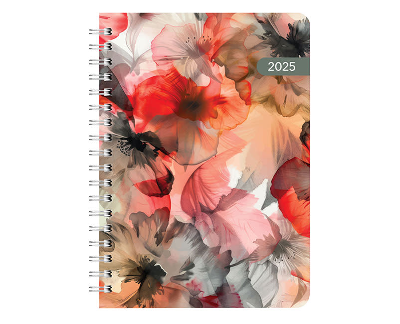 2025 ΗΜΕΡΟΛ ΗΜΕΡ ΣΠΙΡΑΛ 14x21 HIBISCUS