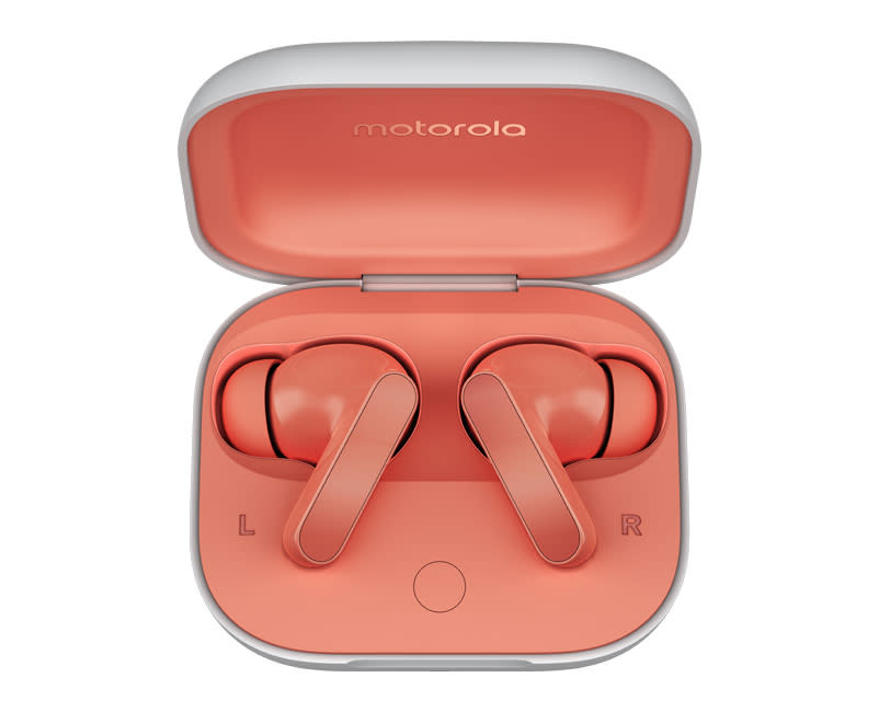 moto buds Peach Pink