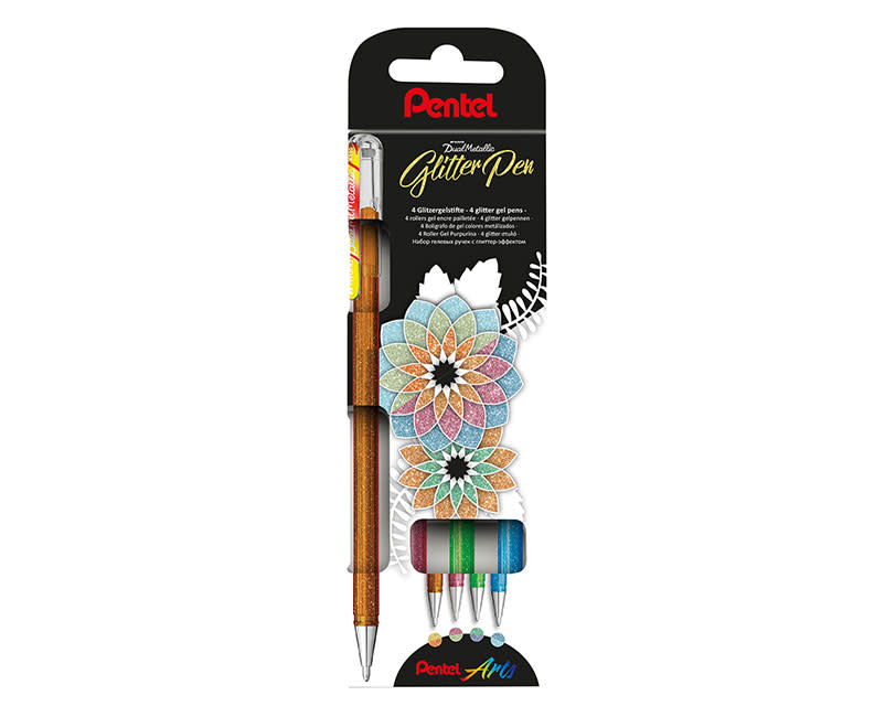 ΣΤΥΛΟ DUAL METALLIC GLITTER 4ΤΕΜ. PENTEL