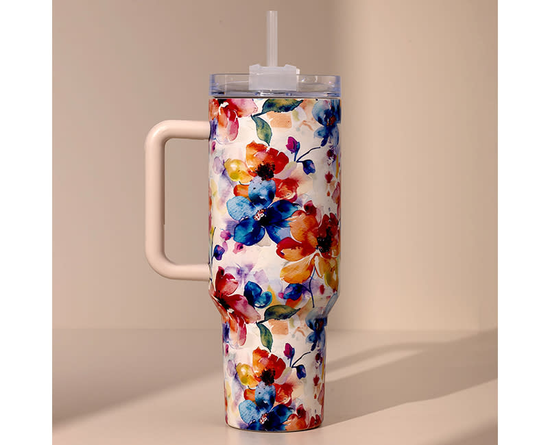 Sentio Παγούρι Με Καλαμάκι 1200ml Hidden Bloom