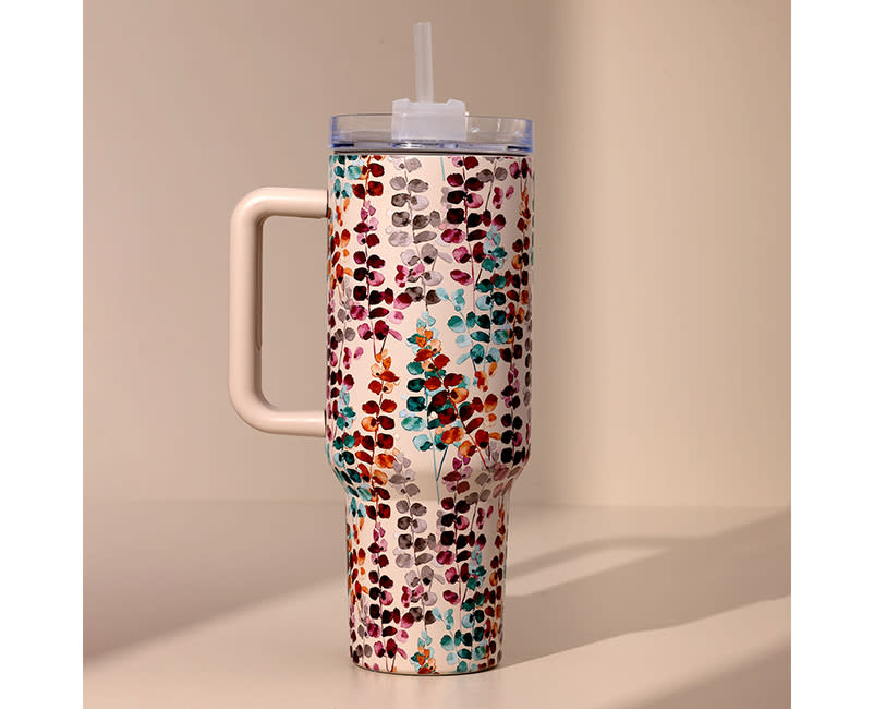 Sentio Παγούρι Με Καλαμάκι 1200ml Leaf Whisper