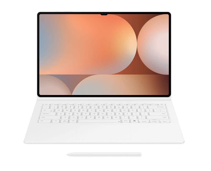 Book Cover Keyboard Tab S10/S9 Ultra Whi