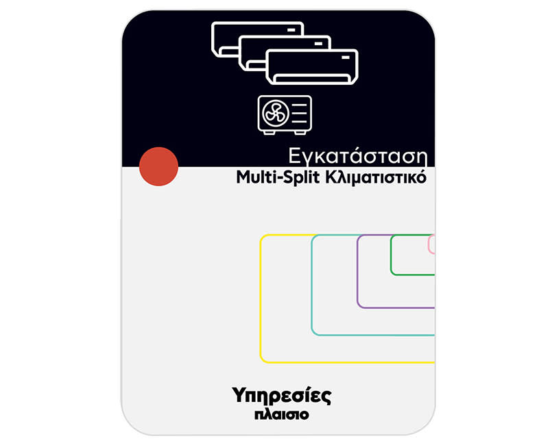 Εγκατάσταση Κλιματ. έως 14000 BTU Multi