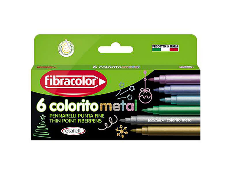 ΜΑΡΚΑΔΟΡΟΙ COLORITO METAL 6ΤΕΜ FIBRACOLO