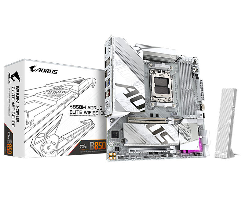 GIGABYTE B850M AORUS ELITE WIFI6E ICE