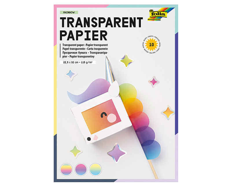 ΔΙΑΦΑΝΗ ΧΑΡΤΙΑ RAINBOW OMBRE 10Φ FOLIA