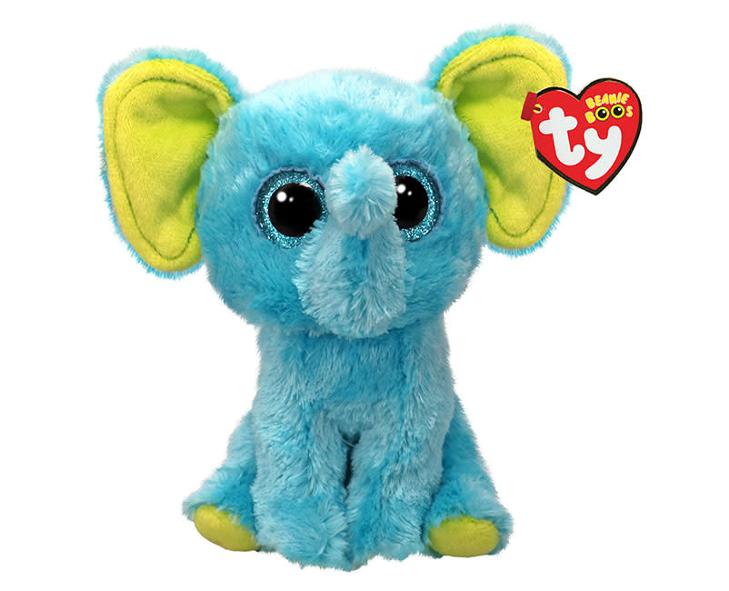 Χνουδωτό Ελεφαντάκι Μπλε 15εκ. TY