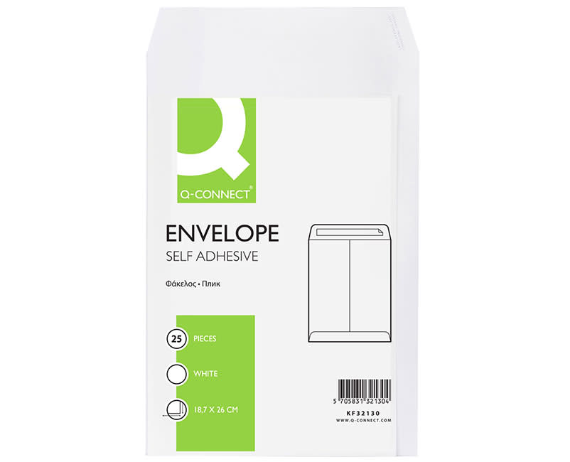 Q-Connect Φάκελος Αλληλογραφίας 19 x 26 cm 25 Τεμ.