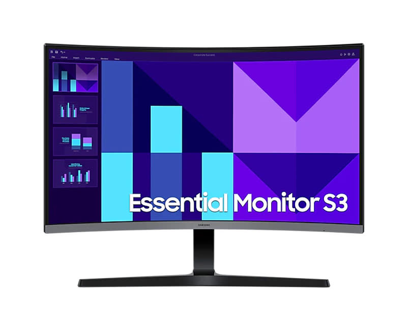 Основен монитор S3 27" S39GD FHD с извит дисплей.