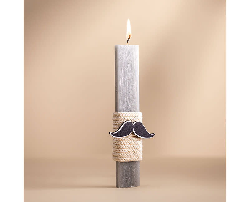 Λαμπάδα Μουστάκι Ξύλινο