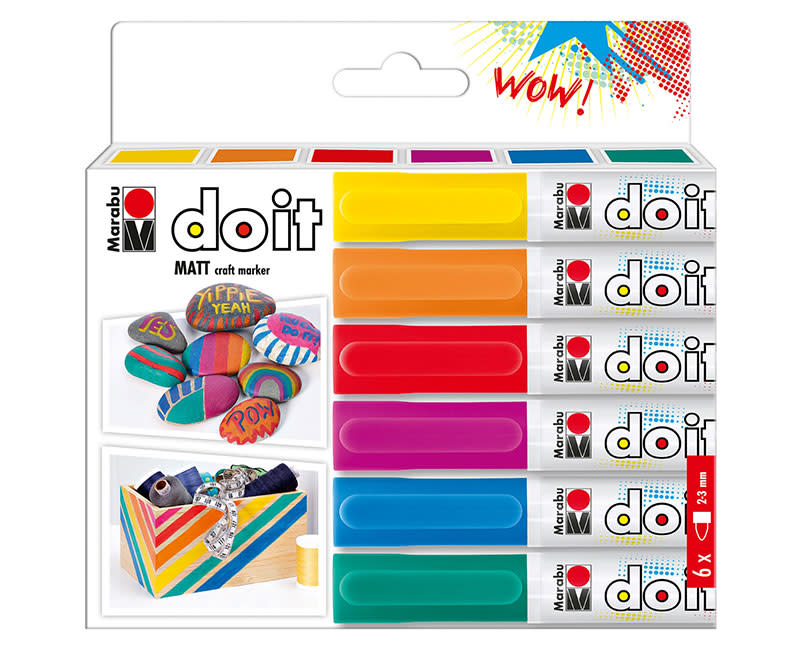 ΜΑΡΚΑΔΟΡΟΙ ΖΩΓΡΑΦΙΚΗΣ DO IT CRAFT 6ΤΕΜ