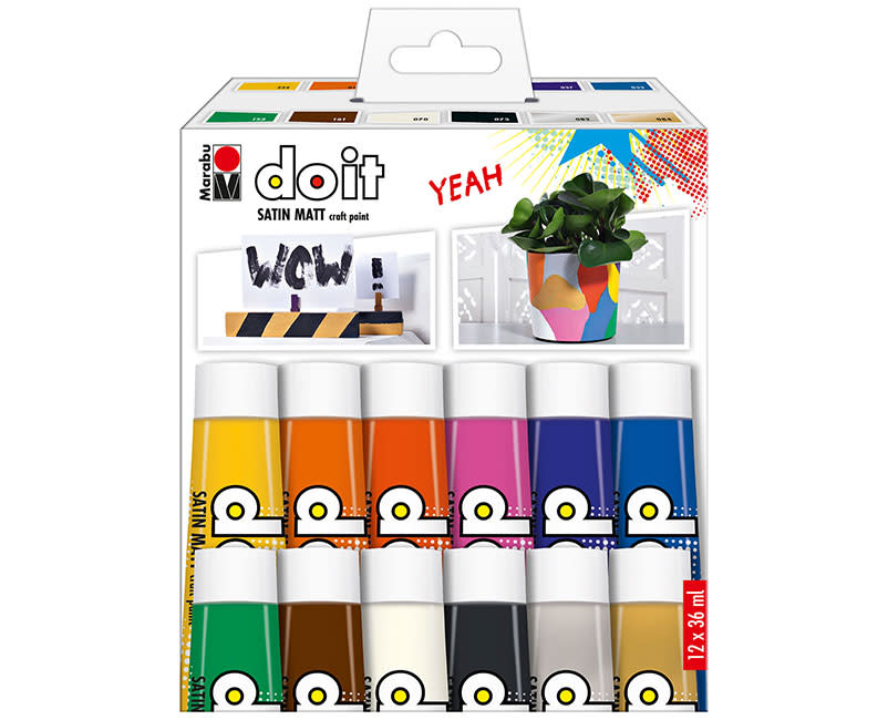 ΣΕΤ ΑΚΡΥΛΙΚΑ ΧΡΩΜ. 12X36ML MARABU