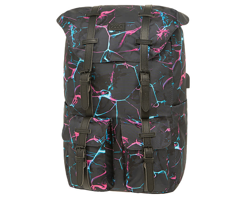 ΣΑΚ. STYLLER BLACK/TURQ/PINK POLO