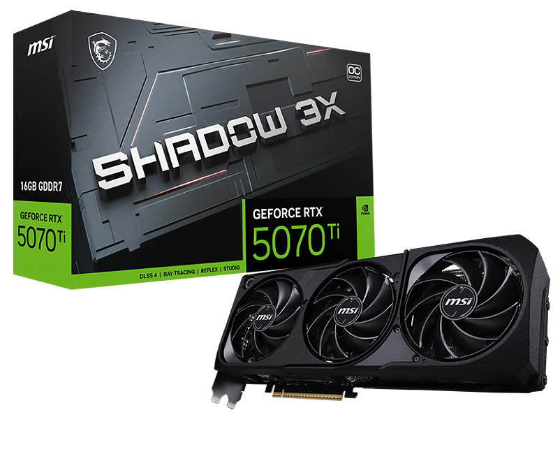 MSI GeForce RTX™ 5070 Ti 16G SHADOW 3X OC