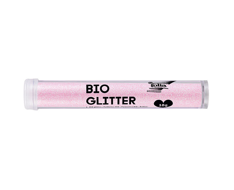 BIO GLITTER  ΙΡΙΔΙΖΟΝ ΡΟΖ 10ΓΡ. FOLIA
