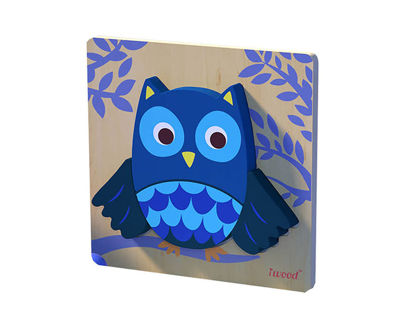 Παζλ Ξύλινο 4τμχ - Κουκουβάγια iwood