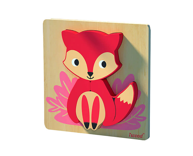 Παζλ Ξύλινο 4τμχ - Αλεπού iwood