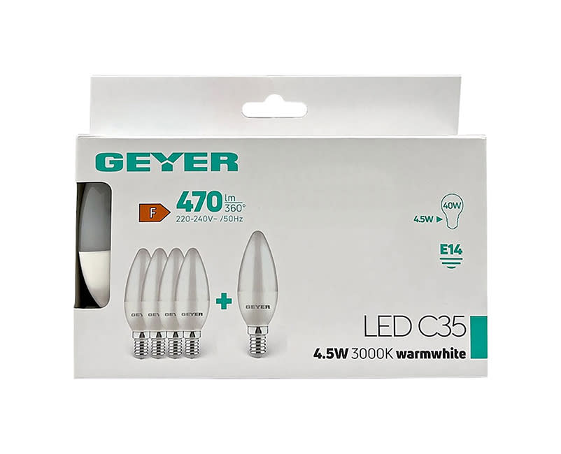 Geyer E14 4,5W 3000K 250lm 5p