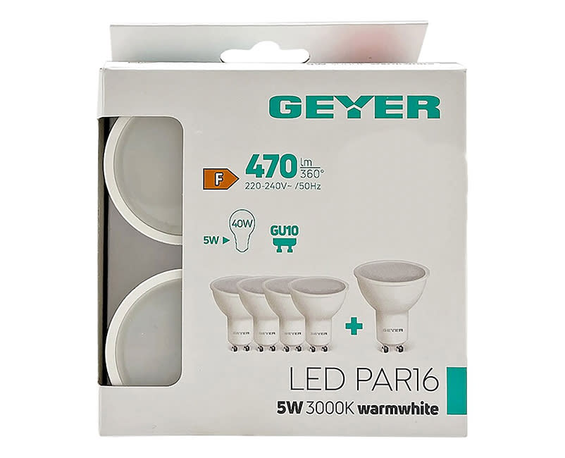 Geyer GU10 5W 3000K 470lm 5p