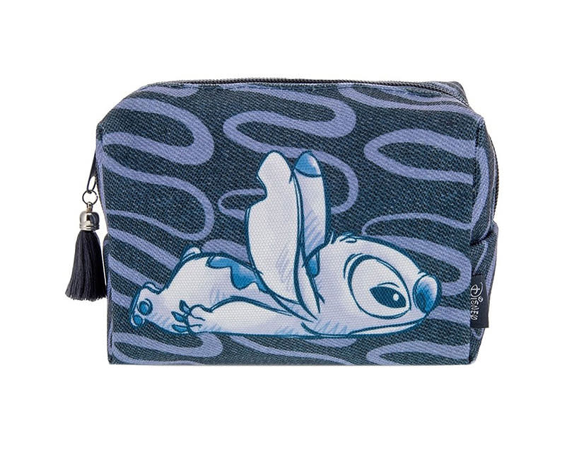 STITCH DENIM COSMETIC BAG