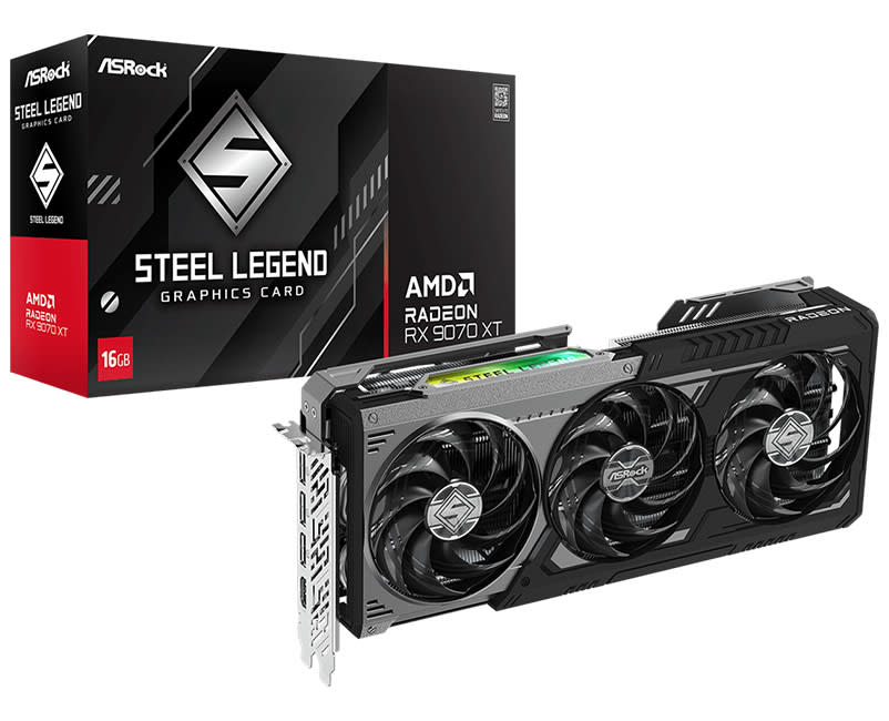 ASRock AMD Radeon™ RX 9070 XT Steel Legend Dark 16GB