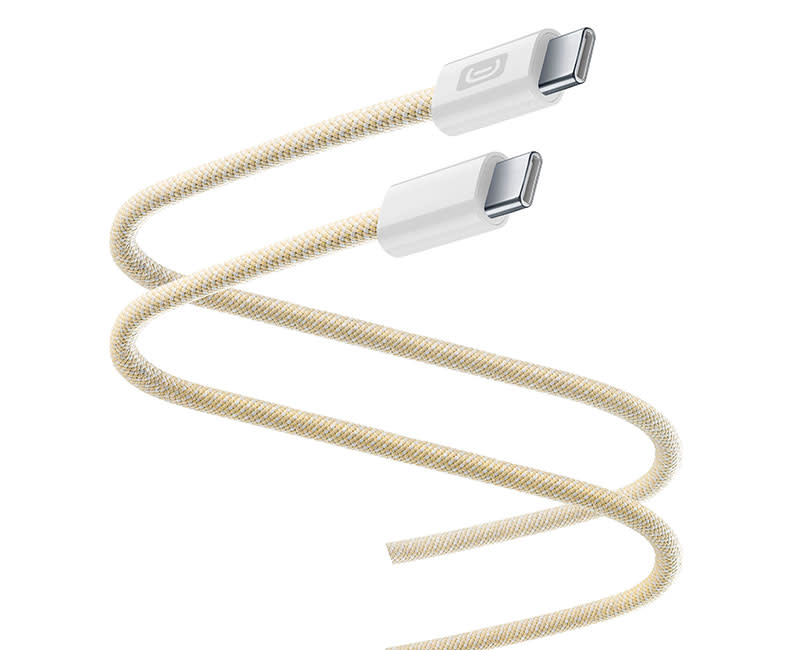 Cellularline Silicone Braided 2m Yellow